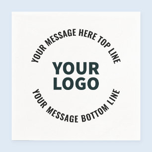 Uw logo-ontwerp of afbeelding Vet bewerkbare tek Servet