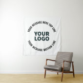 Uw logo-ontwerp of afbeelding | Vet bewerkbare tek Wandkleed (In situ)