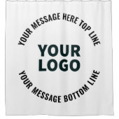 Uw Logo-ontwerp of -Afbeelding | Vetgedrukte bewer Douchegordijn (Voorkant)