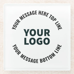 Uw Logo-ontwerp of -Afbeelding   Vetgedrukte bewer Glazen Onderzetter