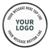 Uw Logo-ontwerp of -Afbeelding | Vetgedrukte bewer Hockey Puck (Voorkant)