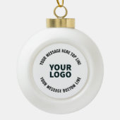 Uw Logo-ontwerp of -Afbeelding | Vetgedrukte bewer Keramische Bal Ornament (Voorkant)