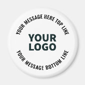 Uw Logo-ontwerp of -Afbeelding | Vetgedrukte bewer Magneet (Voorkant)