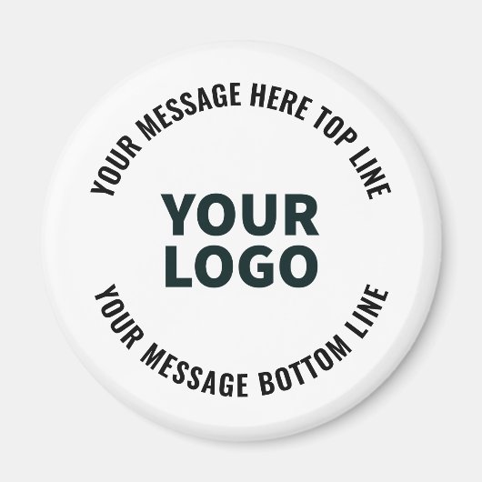 Uw Logo-ontwerp of -Afbeelding | Vetgedrukte bewer Magneet (Voorkant)