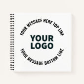 Uw Logo-ontwerp of -Afbeelding | Vetgedrukte bewer Notitieboek (Voorkant)