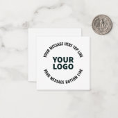 Uw Logo-ontwerp of -Afbeelding | Vetgedrukte bewer Notitiekaartje (Voorkant / Achterkant in situ)