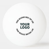 Uw Logo-ontwerp of -Afbeelding | Vetgedrukte bewer Pingpongbal (Achterkant)