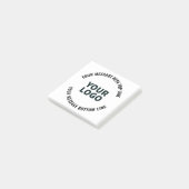 Uw Logo-ontwerp of -Afbeelding | Vetgedrukte bewer Post-it® Notes (Schuin)