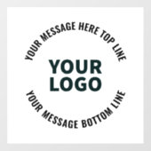 Uw Logo-ontwerp of -Afbeelding | Vetgedrukte bewer Raamsticker (Vel)