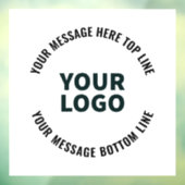 Uw Logo-ontwerp of -Afbeelding | Vetgedrukte bewer Raamsticker (Vel 3)