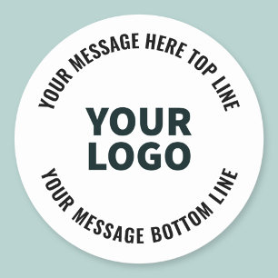 Uw Logo-ontwerp of -Afbeelding Vetgedrukte bewer Ronde Sticker