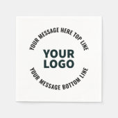 Uw Logo-ontwerp of -Afbeelding | Vetgedrukte bewer Servet (Voorkant)