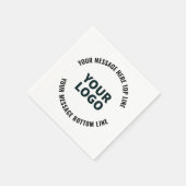 Uw Logo-ontwerp of -Afbeelding | Vetgedrukte bewer Servet (Hoek)