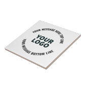 Uw Logo-ontwerp of -Afbeelding | Vetgedrukte bewer Tegeltje (Zijkant)