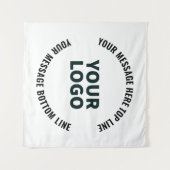 Uw Logo-ontwerp of -Afbeelding | Vetgedrukte bewer Wandkleed (Voorkant (horizontaal))