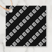 Uw Logo, ontwerp of foto diagonaal betegeld Bedankjes Labels (Voorkant)