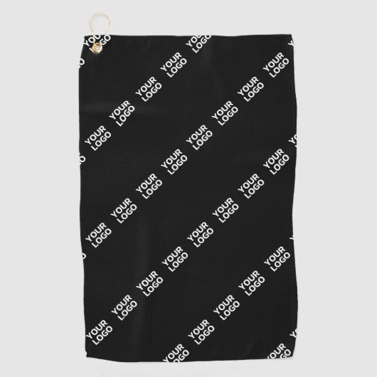 Uw Logo, ontwerp of foto diagonaal betegeld Golfhanddoek (Voorkant)