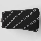 Uw Logo, ontwerp of foto diagonaal betegeld Golfheadcover (Voorkant)