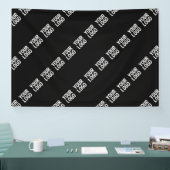 Uw Logo, ontwerp of foto diagonaal betegeld Spandoek (Beurs)