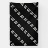 Uw Logo, ontwerp of foto diagonaal betegeld Spandoek (Verticaal)