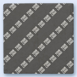 Uw Logo, ontwerp of foto diagonaal betegeld Stenen Onderzetter
