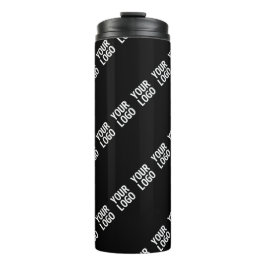 Uw Logo, ontwerp of foto diagonaal betegeld Thermosbeker