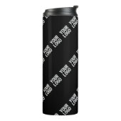 Uw Logo, ontwerp of foto diagonaal betegeld Thermosbeker (Gedraaid links)