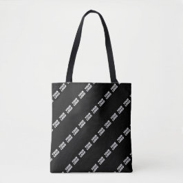 Uw Logo, ontwerp of foto diagonaal betegeld Tote Bag