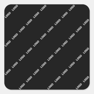 Uw Logo, ontwerp of foto diagonaal betegeld Vierkante Sticker