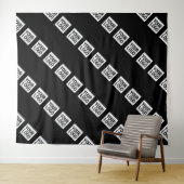 Uw Logo, ontwerp of foto diagonaal betegeld Wandkleed (In Situ (horizontaal))