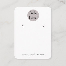 Uw logo oorbel display kaart visitekaartje