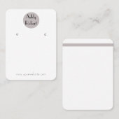 Uw logo oorbel display kaart visitekaartje (Voorkant / Achterkant)