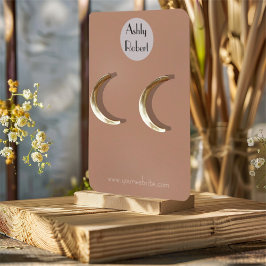 Uw logo oorbel display kaart visitekaartje