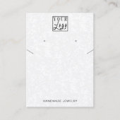 Uw Logo Oorbel en Ketting Display Holder Visitekaartje (Voorkant)