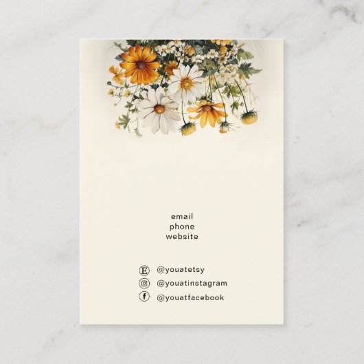 Uw Logo Oorbel en Ketting Display Holder Visitekaartje (Achterkant)