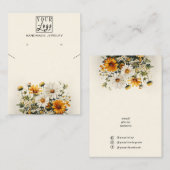 Uw Logo Oorbel en Ketting Display Holder Visitekaartje (Voorkant / Achterkant)