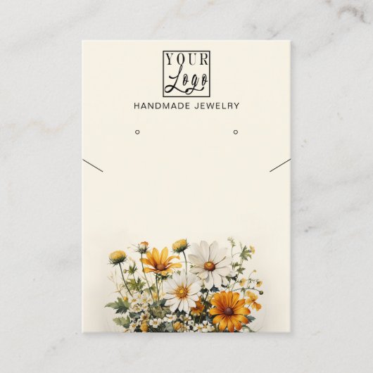 Uw Logo Oorbel en Ketting Display Holder Visitekaartje (Voorkant)