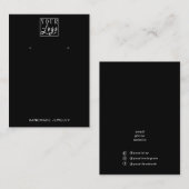 Uw Logo Oorbel en Ketting Display Holder Visitekaartje (Voorkant / Achterkant)