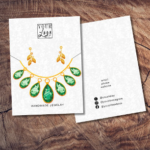Uw Logo Oorbel en Ketting Display Holder Visitekaartje