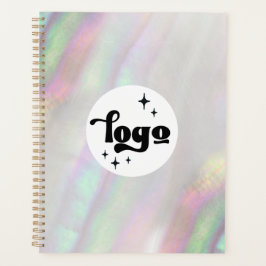 Uw logo op abstracte achtergrond shell geïnspireer planner