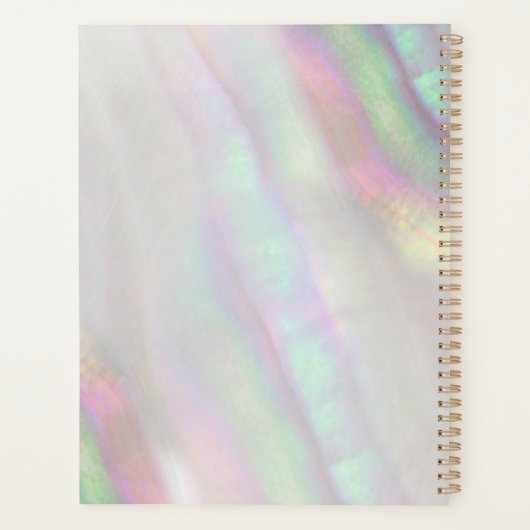 Uw logo op abstracte achtergrond shell geïnspireer planner (Achterkant)