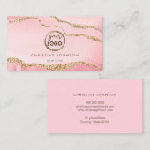 Uw logo op Agaat achtergrond visitekaartje (Voorkant / Achterkant)