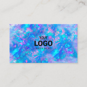 uw logo op blauw opaaltextuur visitekaartje