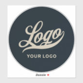 Uw Logo op Blue Circle Kooler Business Vinyl Sticker (Vel)