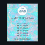 uw logo op de achtergrond van de optische steentex flyer<br><div class="desc">schoonheidssalon professionele make - up kunstenaar flyer</div>