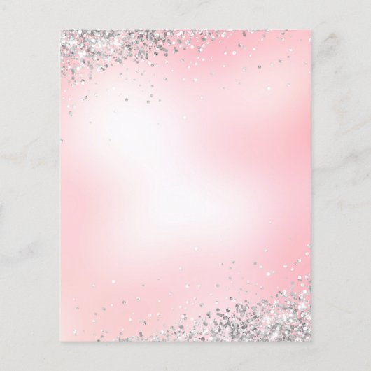 uw logo op faux glitter achtergrond flyer (Achterkant)