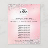 uw logo op faux glitter achtergrond flyer (Voorkant)