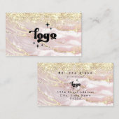 Uw logo op Faux Gold Sparkle Visitekaartje (Voorkant / Achterkant)