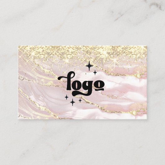Uw logo op Faux Gold Sparkle Visitekaartje (Voorkant)