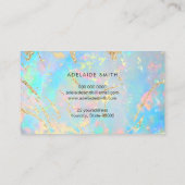 uw logo op FAUX-holografische optische steentextuu Visitekaartje (Achterkant)